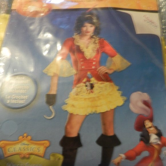 Captain Hook Women's VTG Peter Pan Complete Costume Set Small 4-6 RARE NEW!! - Picture 7 of 14